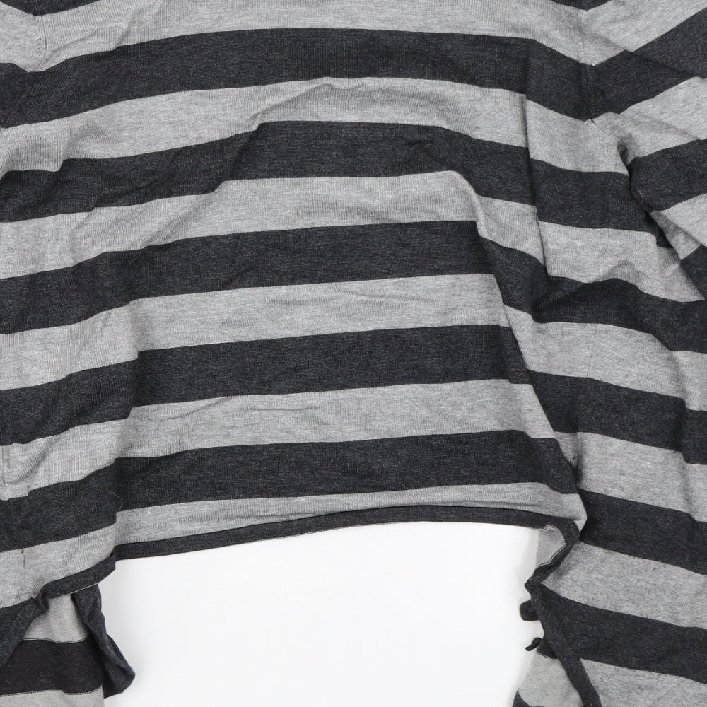 Precis Womens Grey Striped  Cardigan Jumper Size S