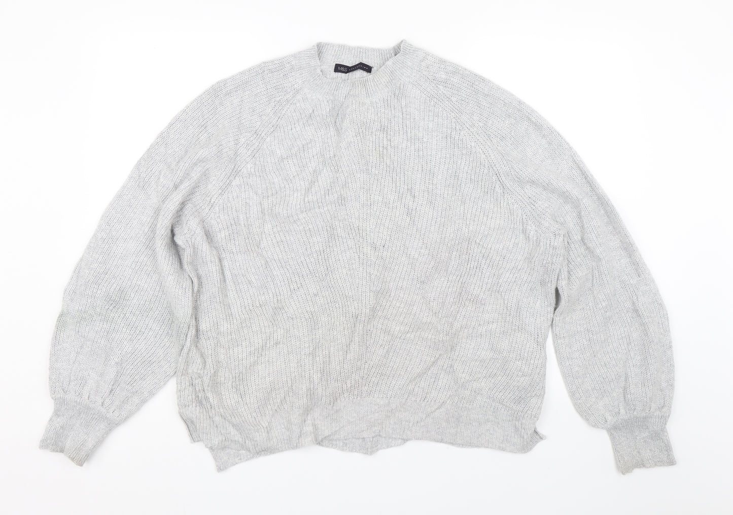 M&S Womens Silver   Pullover Jumper Size XL