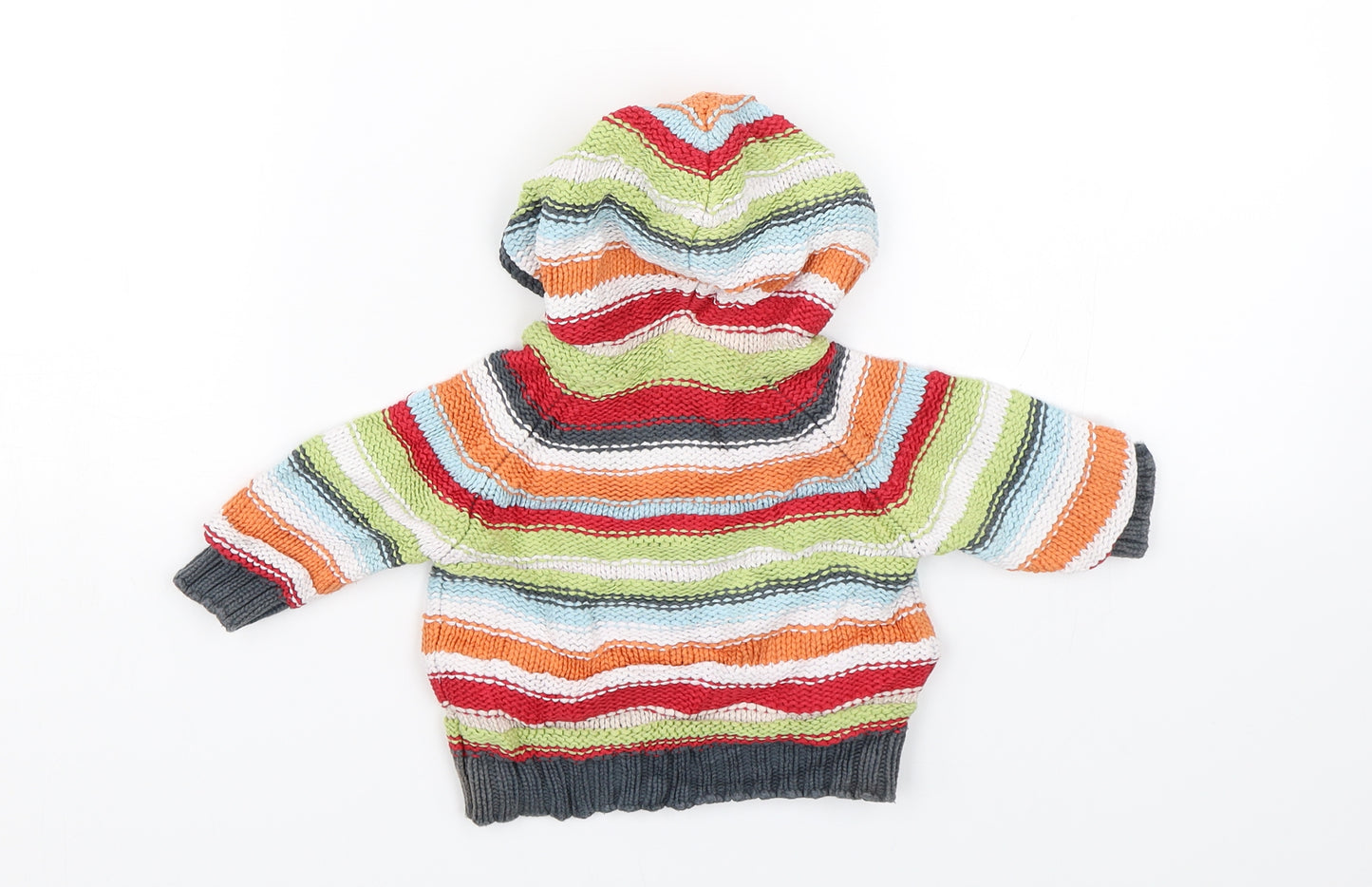 NEXT Boys Multicoloured Striped  Full Zip Jumper Size 0-3 Months