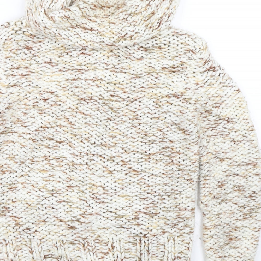 Republic Womens Beige  Knit Full Zip Jumper Size XS