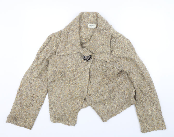 Kaliko Womens Brown Knit Cardigan Jumper Size 12