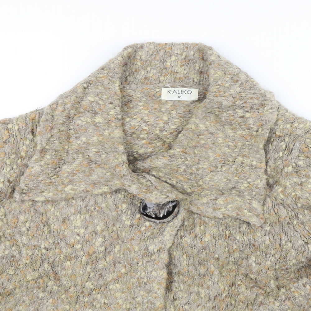 Kaliko Womens Brown  Knit Cardigan Jumper Size 12