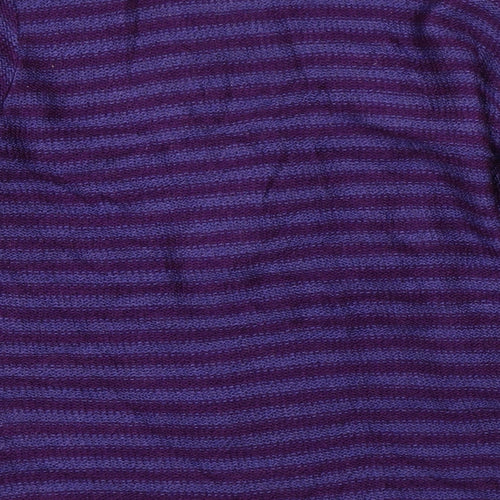 Per Una Womens Purple Striped  Cardigan Jumper Size L