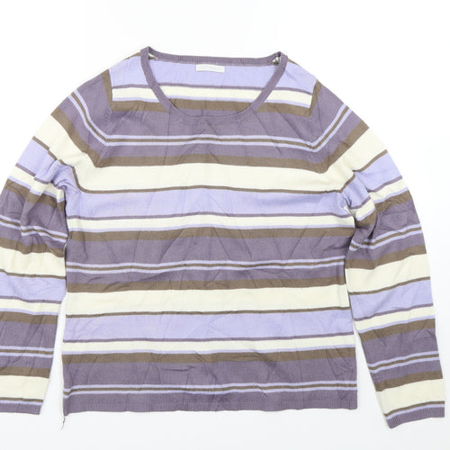 Matalan Womens Multicoloured Striped  Pullover Jumper Size 14