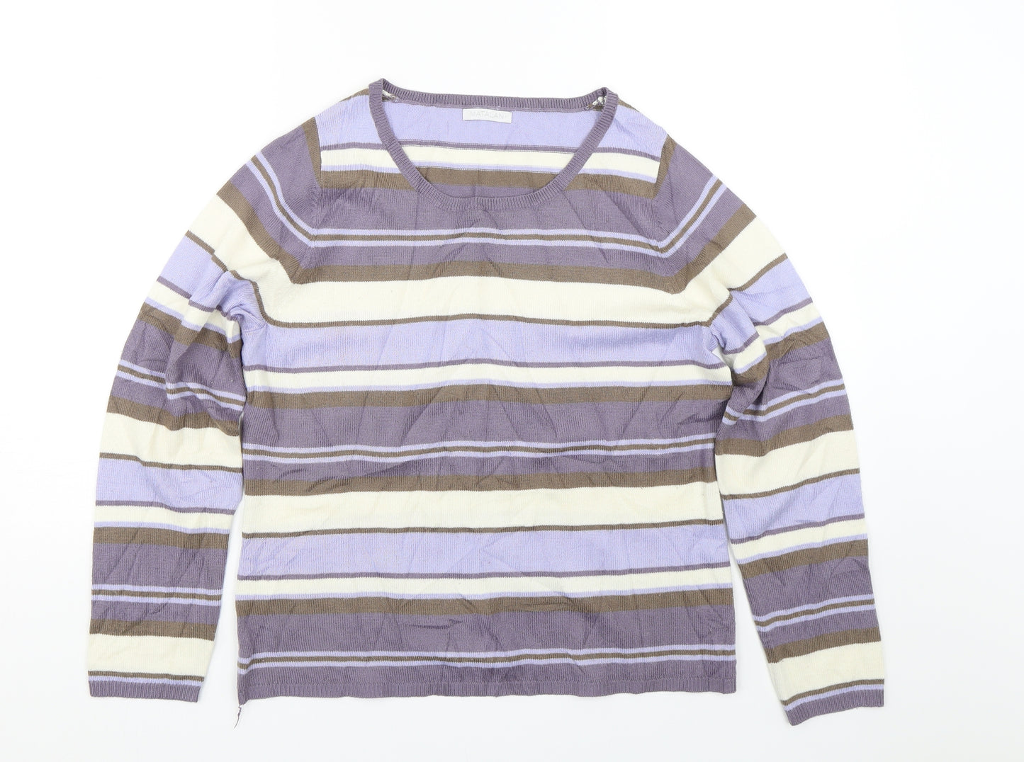 Matalan Womens Multicoloured Striped  Pullover Jumper Size 14
