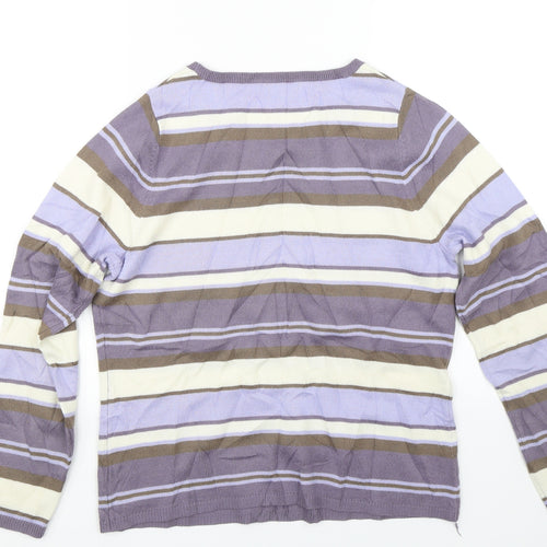 Matalan Womens Multicoloured Striped  Pullover Jumper Size 14