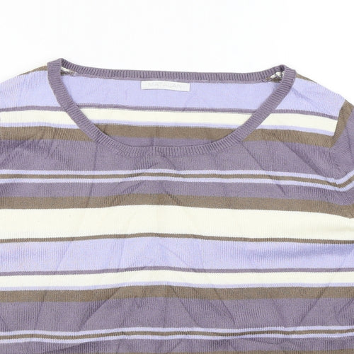 Matalan Womens Multicoloured Striped  Pullover Jumper Size 14