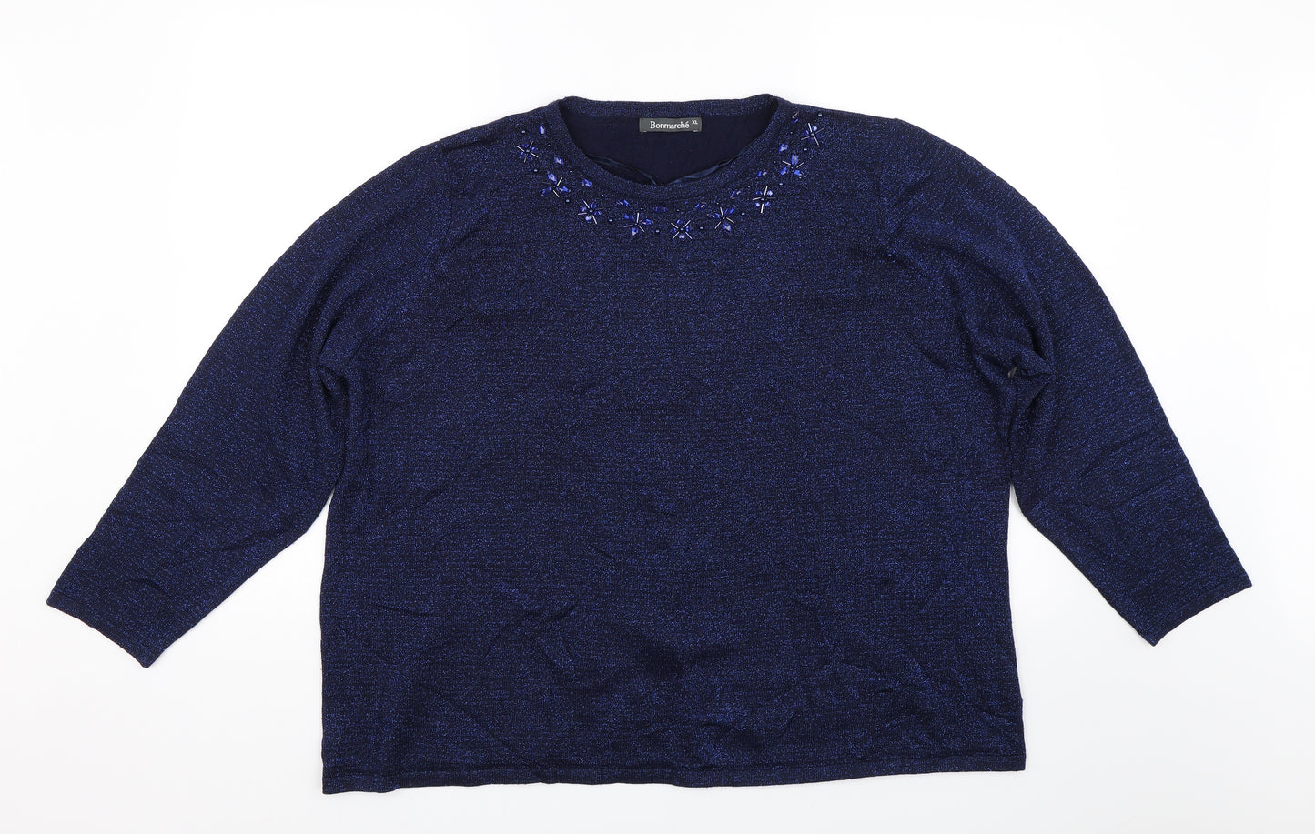 Bonmarché Womens Blue   Pullover Jumper Size XL