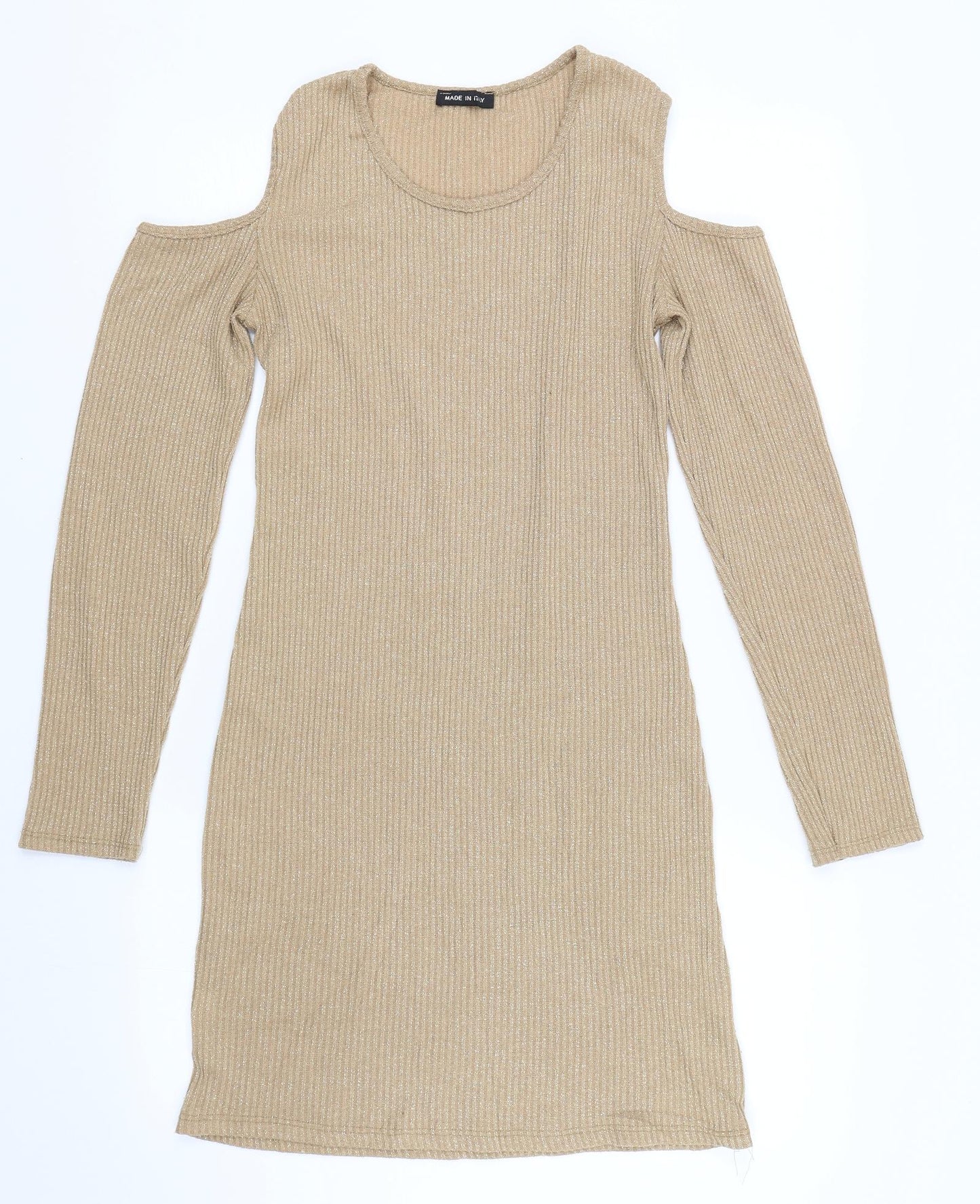 Made in Italy Womens Gold   Tank Dress  Size 12