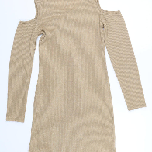 Made in Italy Womens Gold   Tank Dress  Size 12