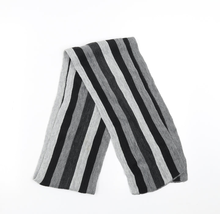 Preworn Unisex Grey Striped   Scarf