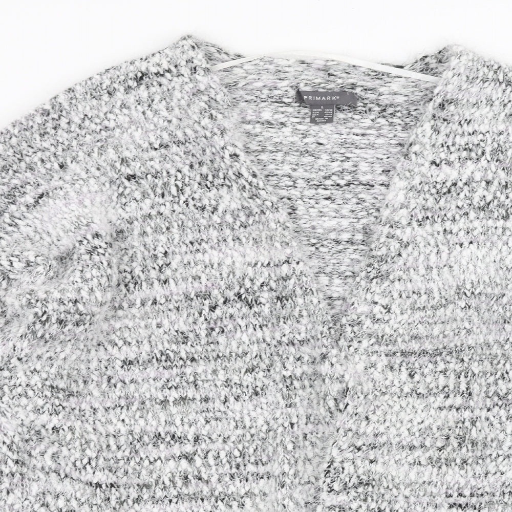 Primark Womens Grey  Knit Cardigan Jumper Size L