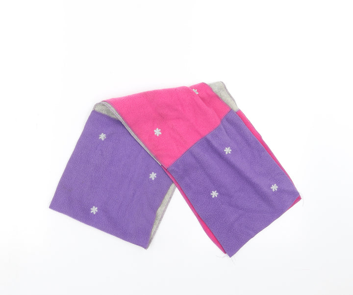 Preworn Womens Purple  Fleece  Scarf   - Colour Block