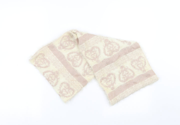 Preworn Womens Beige Geometric   Scarf   - loop scarf