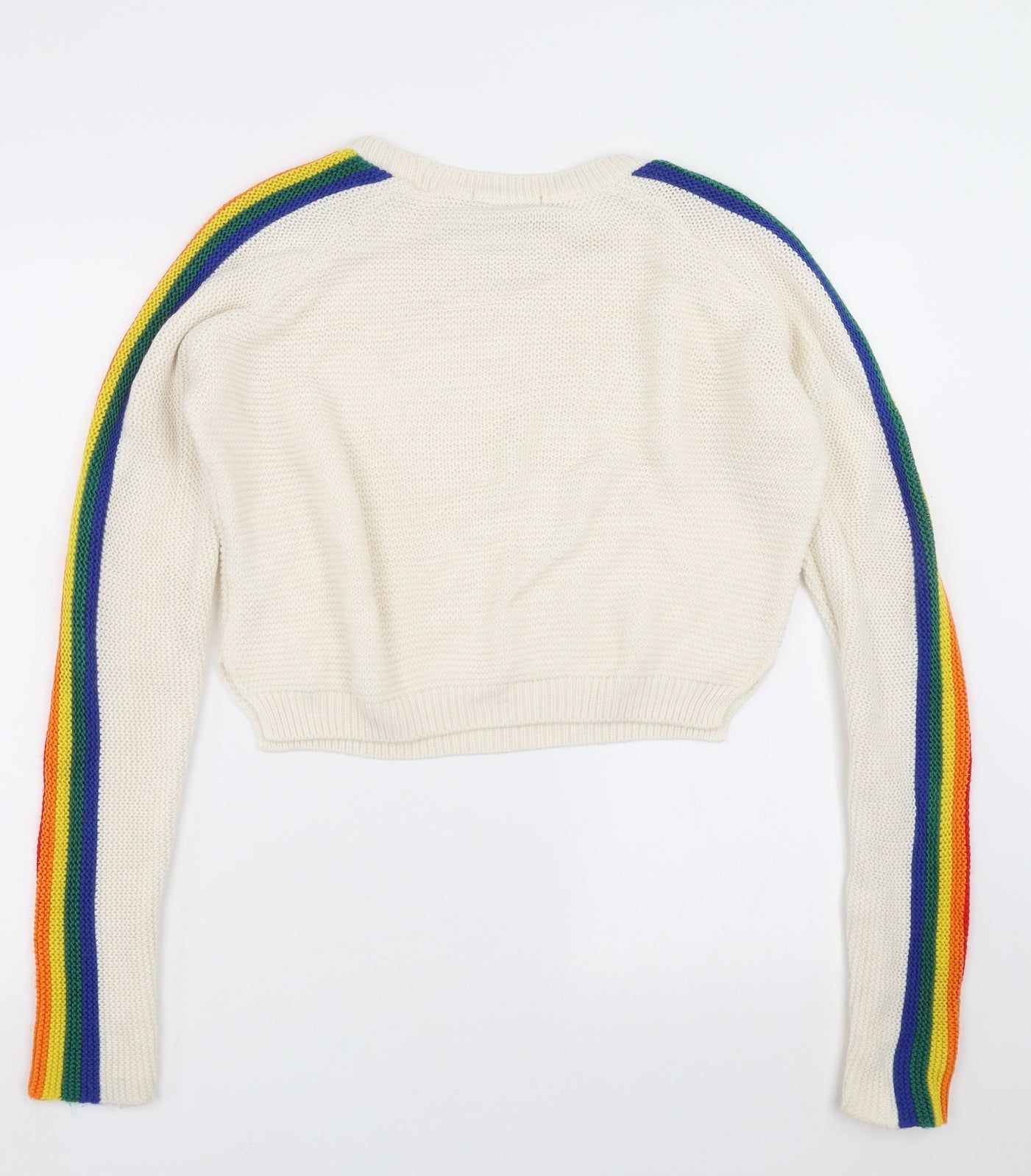 Primark Womens Ivory  Knit Pullover Jumper Size S  - Cropped