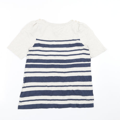 George Womens Blue Striped  Pullover Jumper Size 8