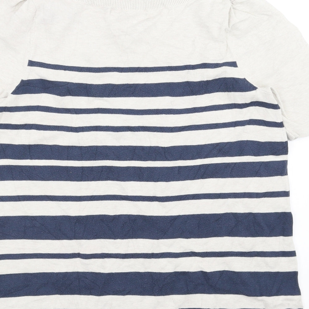 George Womens Blue Striped  Pullover Jumper Size 8