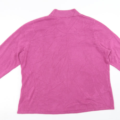 BM collection Womens Purple  Knit Pullover Jumper Size XL