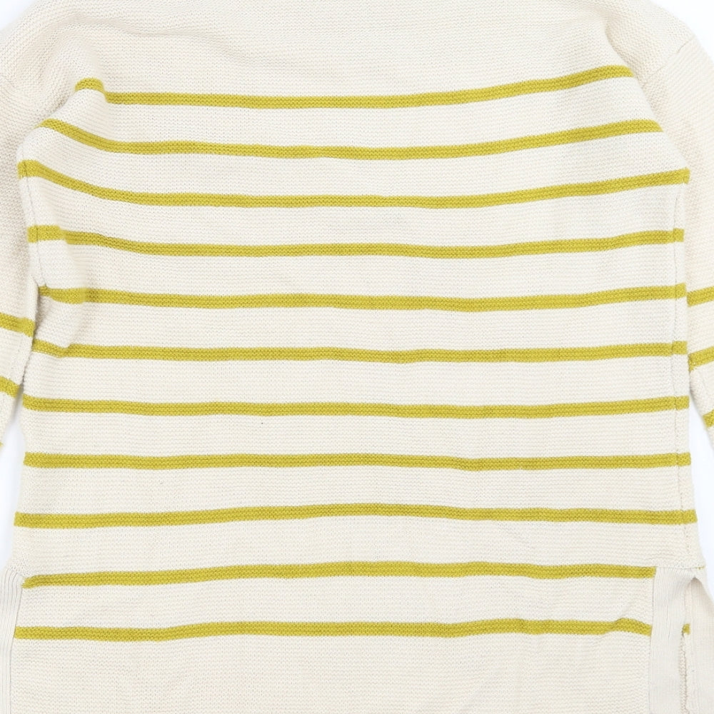 Sainsburys  Womens Beige Striped Knit Pullover Jumper Size 12