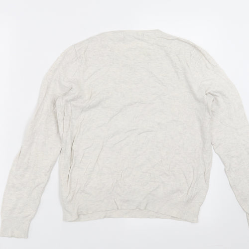 Marks and Spencer Womens Beige  Knit Pullover Jumper Size 14  - butterflies