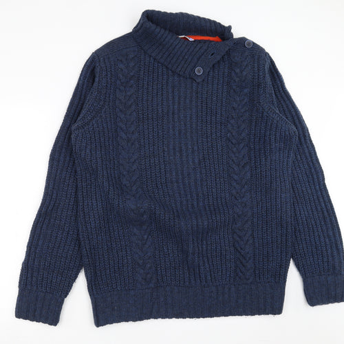 Fat Face Mens Blue  Knit Pullover Jumper Size XL