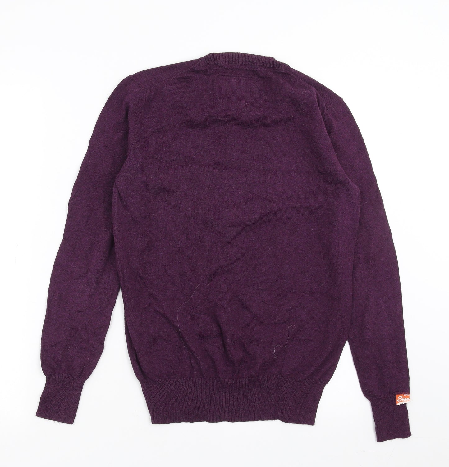 Superdry Mens Purple  Knit Pullover Jumper Size XS