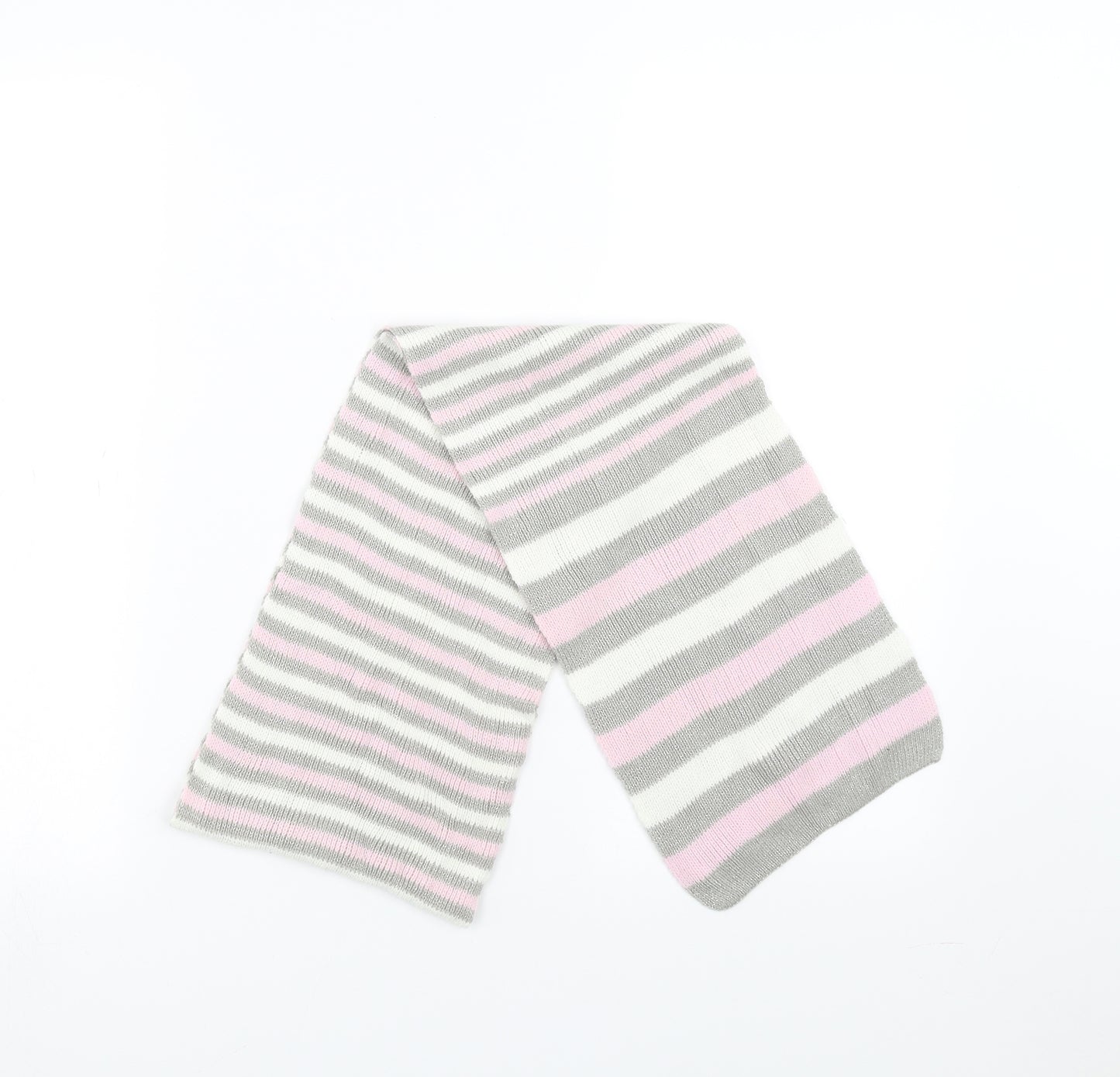 Preworn Womens Pink Striped   Scarf