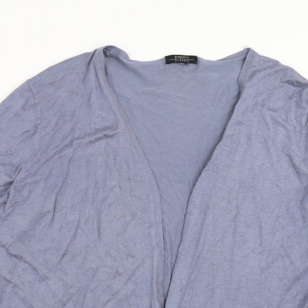 Papaya Womens Blue Striped  Cardigan Jumper Size 22