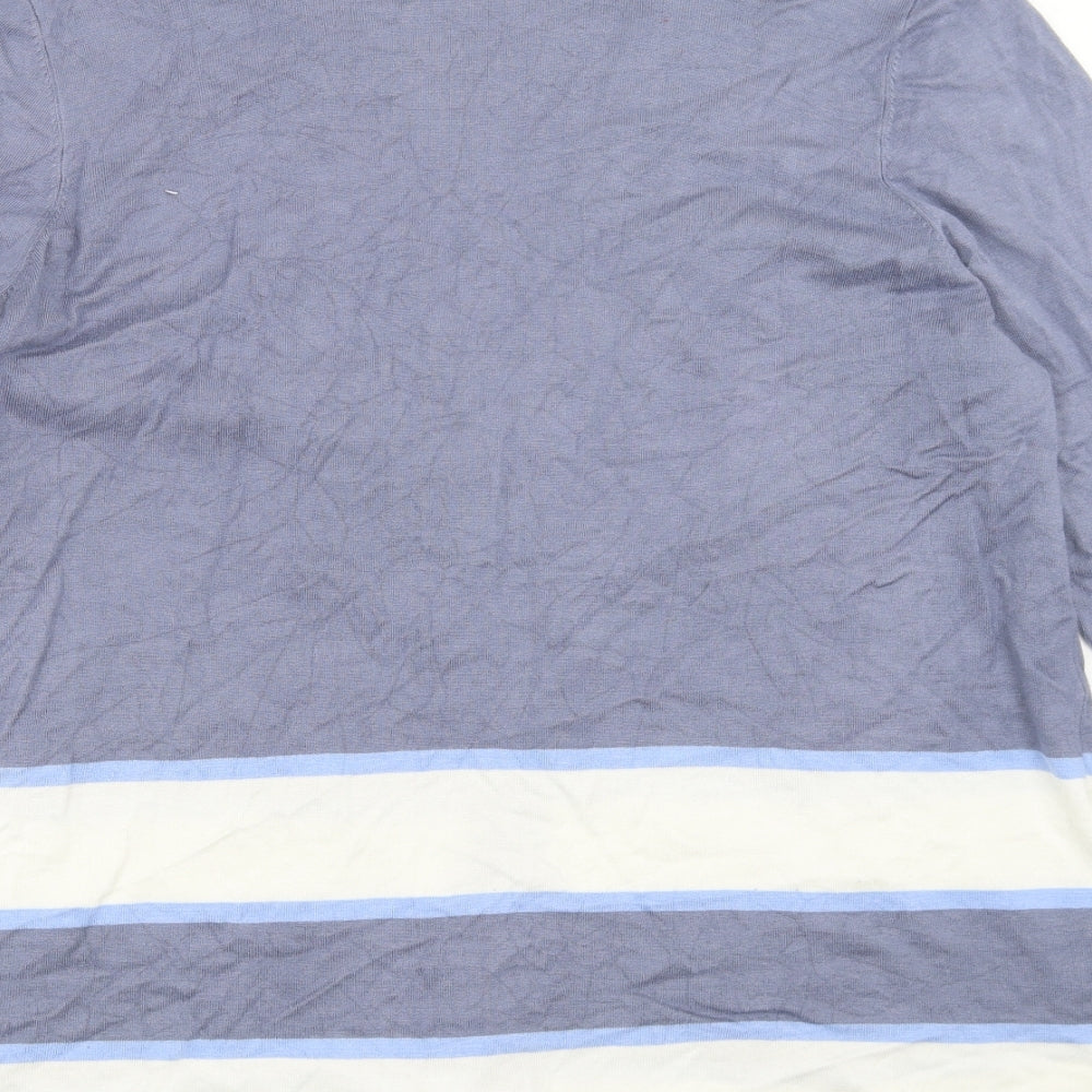 Papaya Womens Blue Striped  Cardigan Jumper Size 22