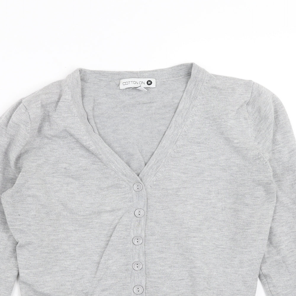 Cotton On Womens Grey  Knit Cardigan Jumper Size M