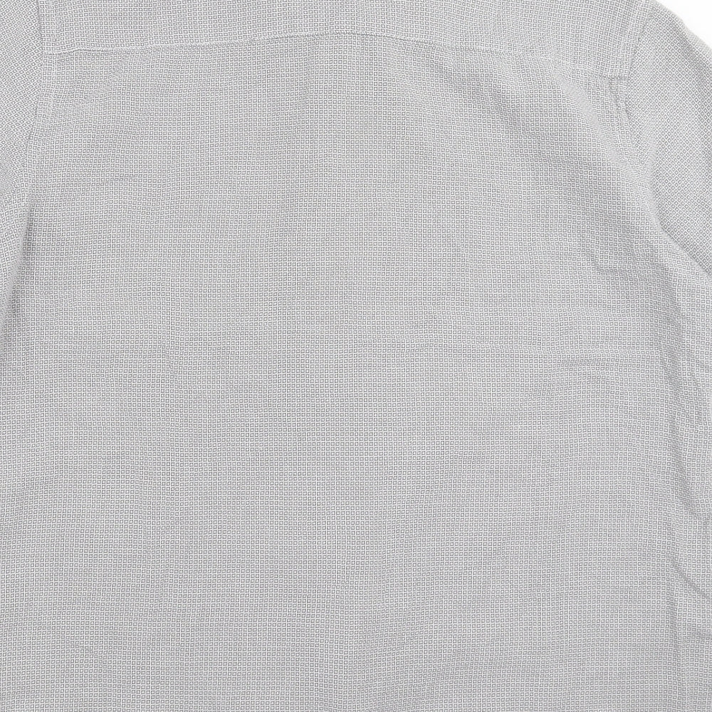 Sainsburys  Mens Grey Geometric   Button-Up Size L