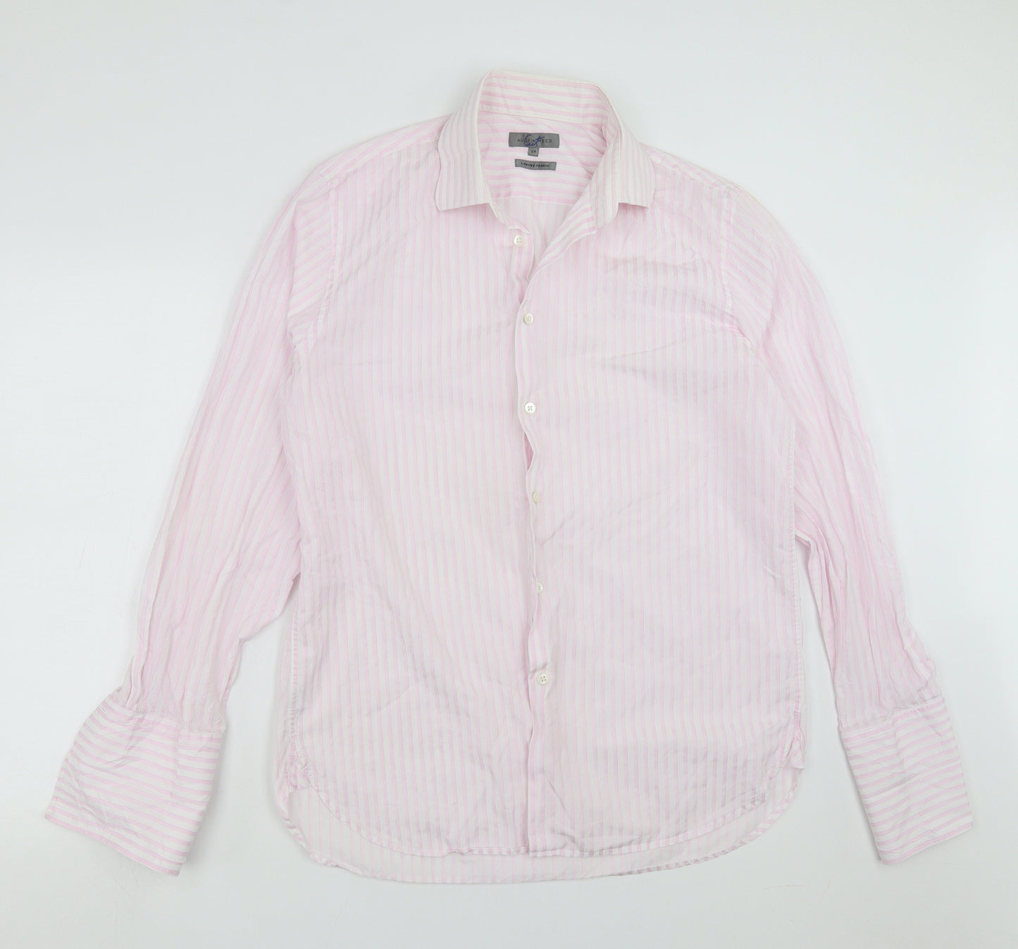 Austin Reed Mens Pink Striped   Dress Shirt Size 16