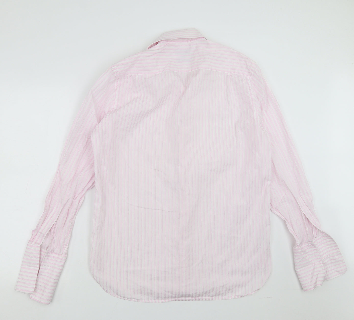 Austin Reed Mens Pink Striped   Dress Shirt Size 16