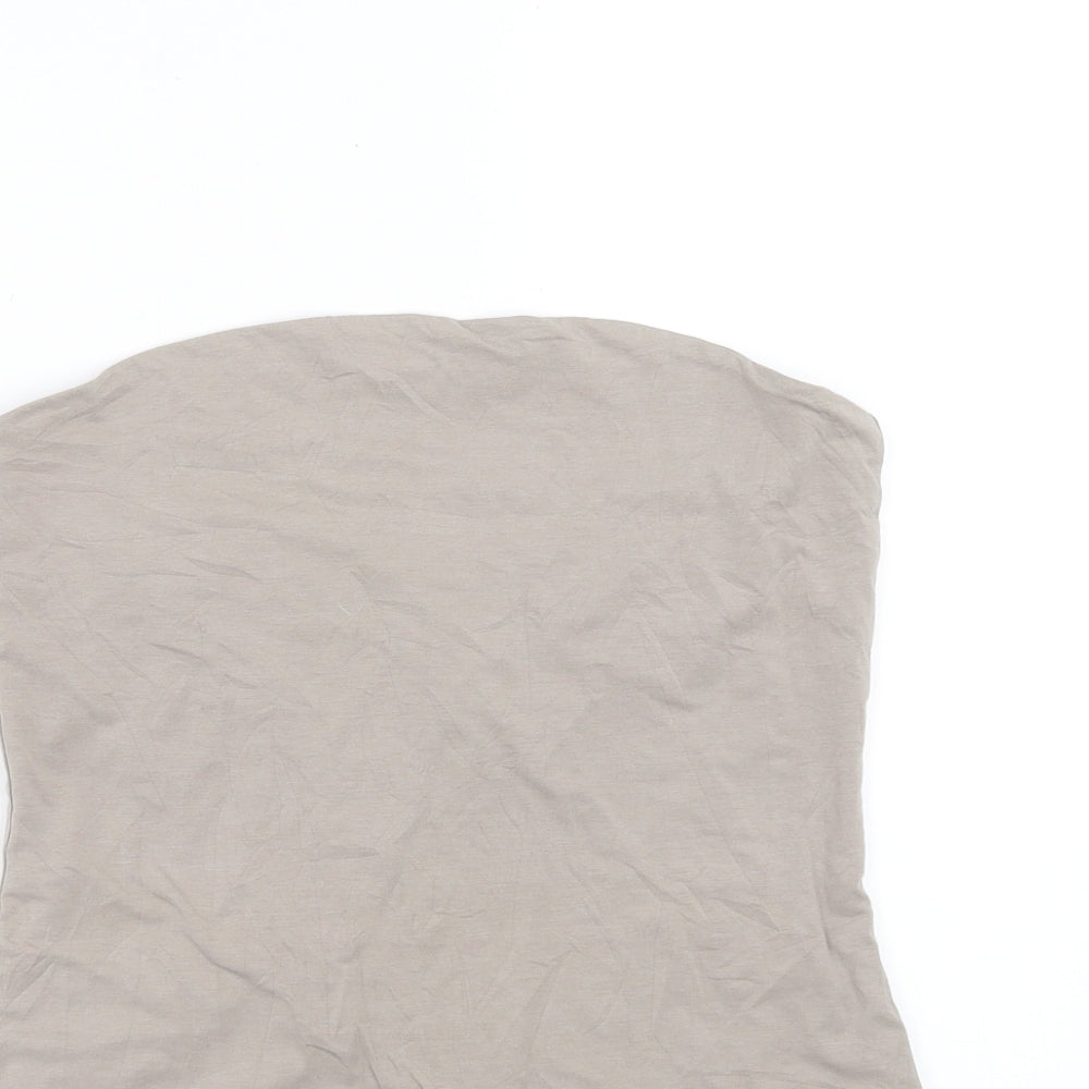 Liviana Conti Womens Beige   Basic T-Shirt Size 16  - Boob Tube