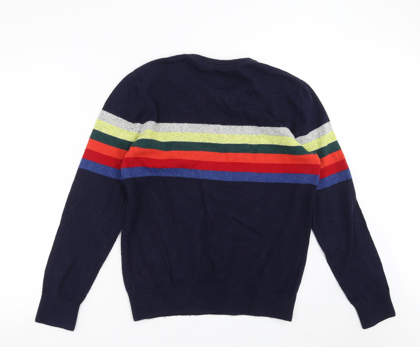 Gap Mens Blue Striped Knit Pullover Jumper Size S