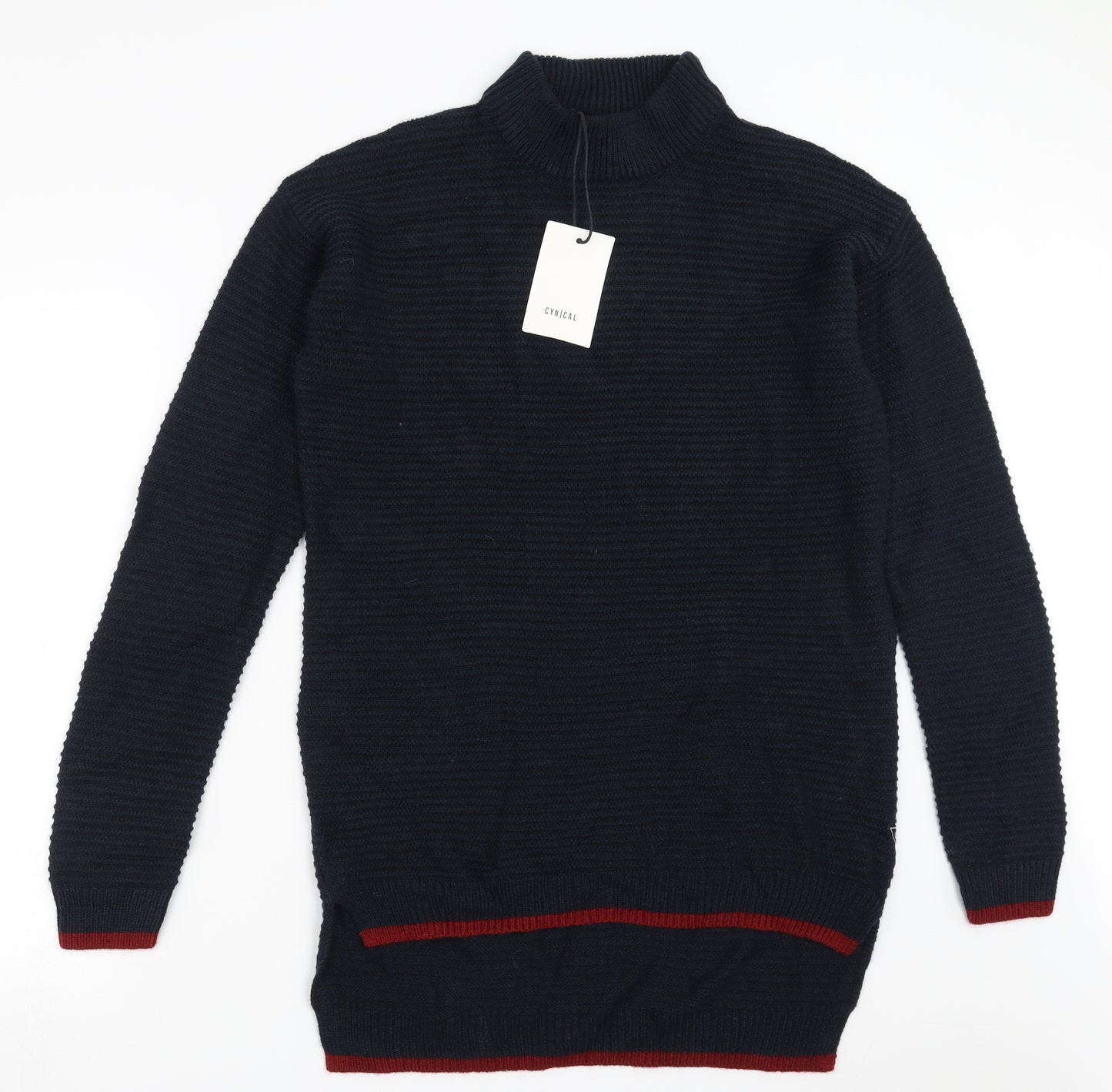 CYNICAL Mens Blue  Knit Pullover Jumper Size S