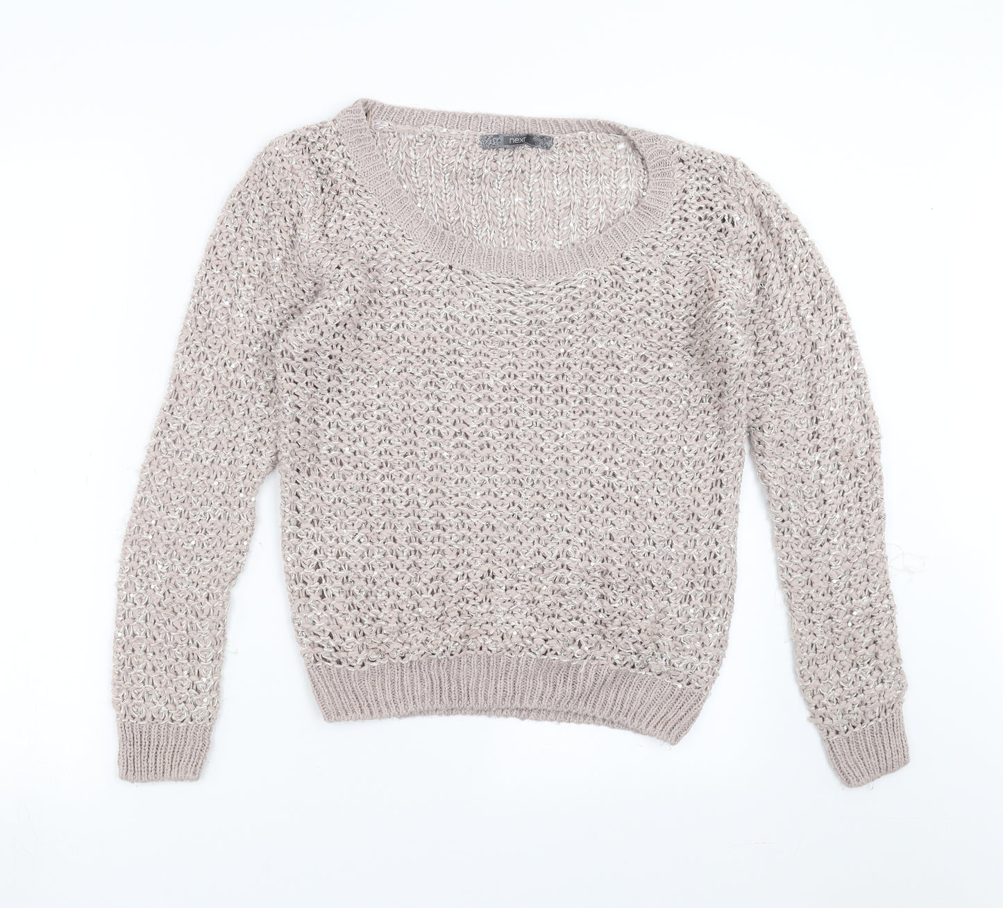 NEXT Womens Grey   Pullover Jumper Size L  - sequins