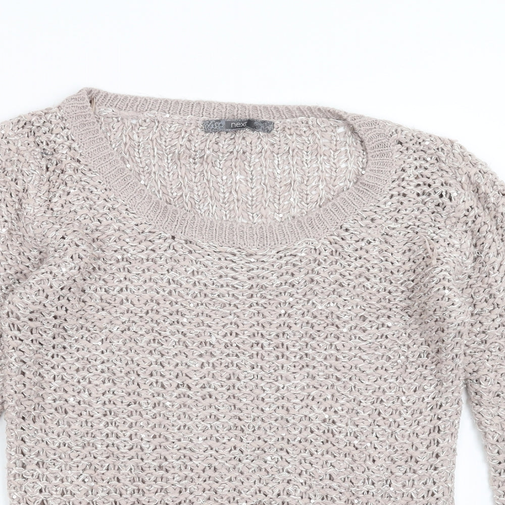 NEXT Womens Grey   Pullover Jumper Size L  - sequins