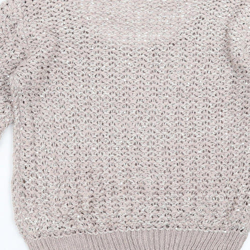 NEXT Womens Grey   Pullover Jumper Size L  - sequins