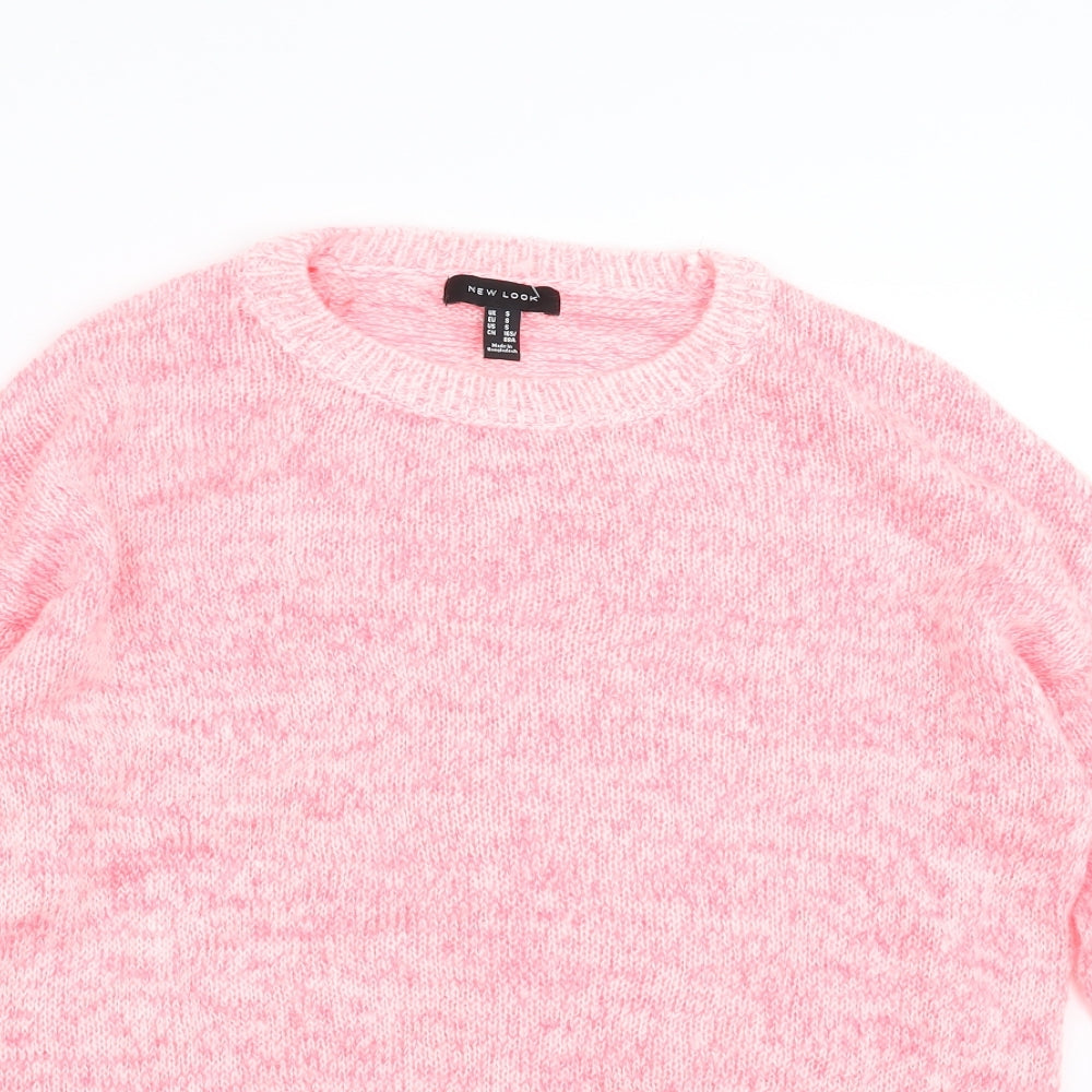 New Look Womens Pink  Knit Pullover Jumper Size S
