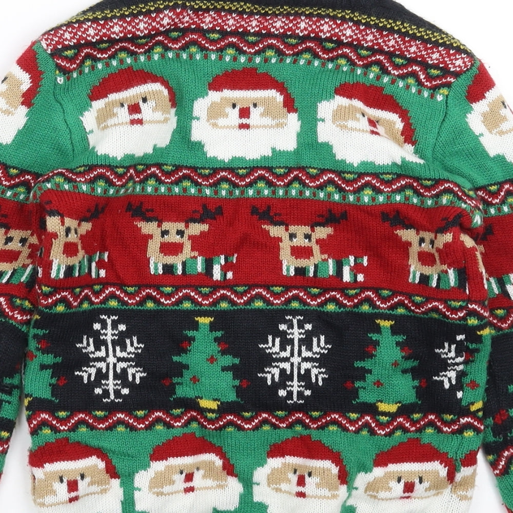 George Boys Multicoloured  Knit Pullover Jumper Size 7-8 Years  - Christmas