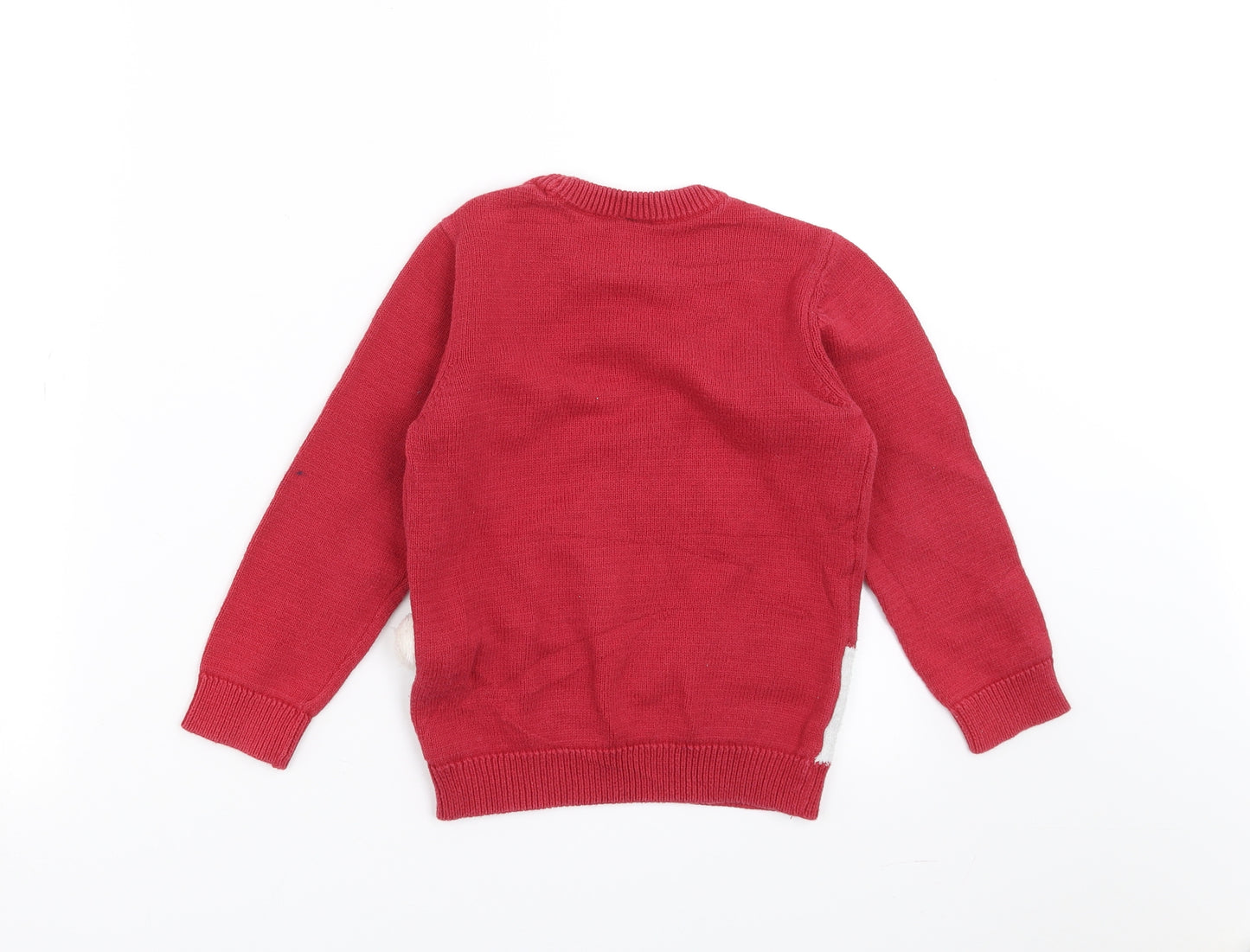 Boots Mini Club Boys Red  Knit Pullover Jumper Size 5-6 Years  - Christmas