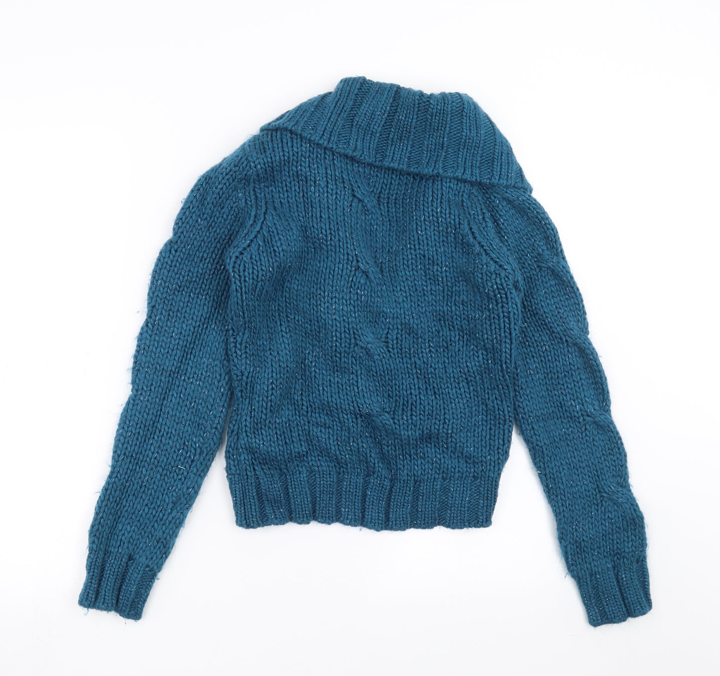 Primark Womens Blue  Knit Cardigan Jumper Size 12