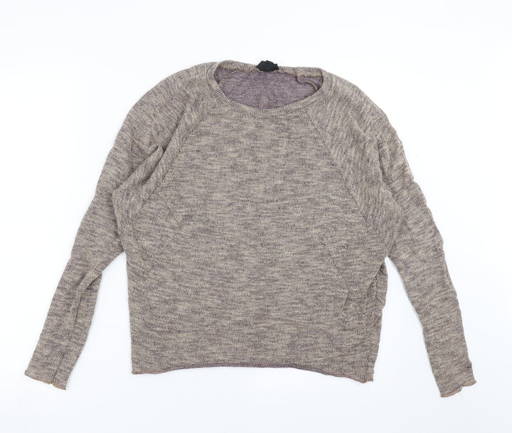 Topshop Womens Beige Knit Pullover Jumper Size 10