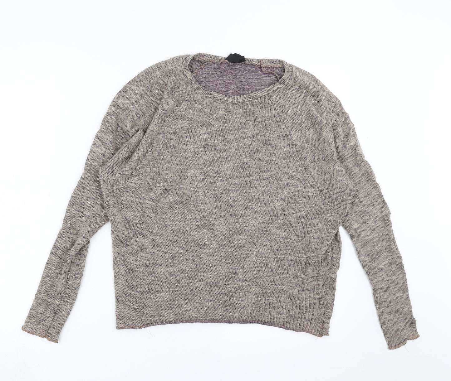 Topshop Womens Beige  Knit Pullover Jumper Size 10