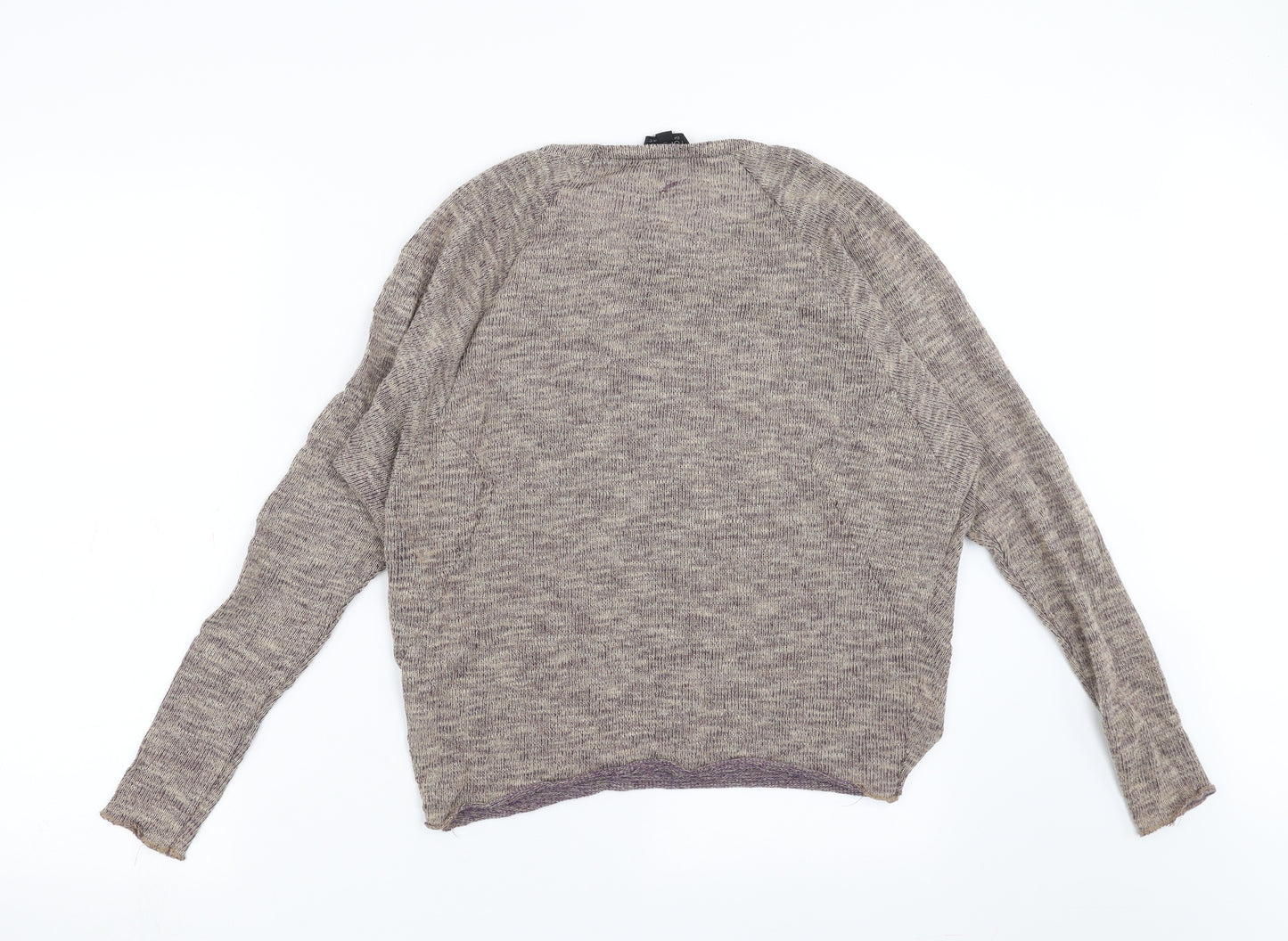 Topshop Womens Beige  Knit Pullover Jumper Size 10
