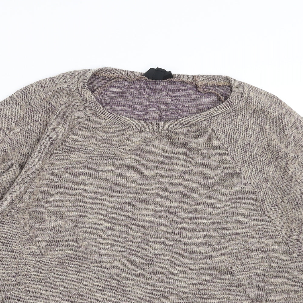 Topshop Womens Beige  Knit Pullover Jumper Size 10