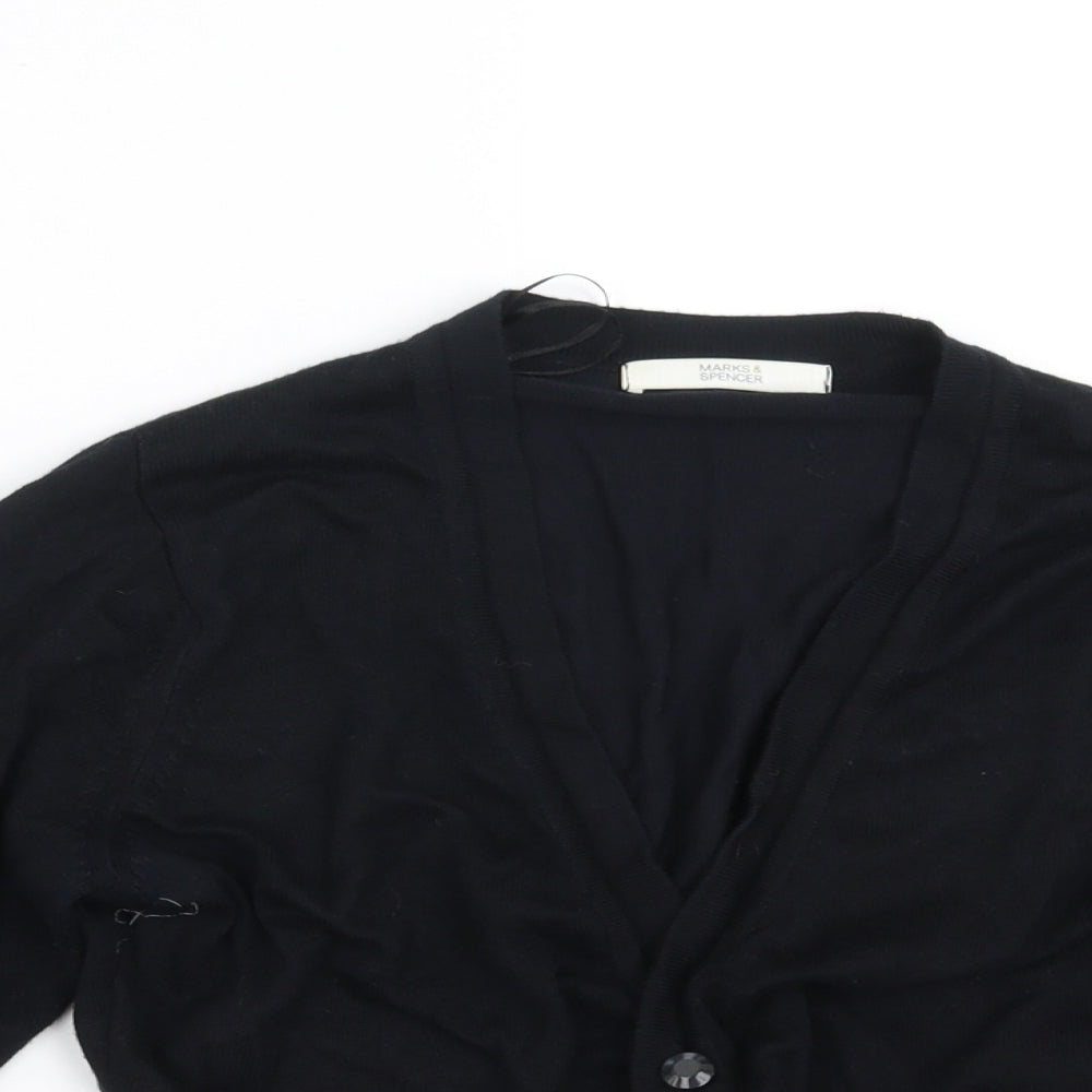 Marks and Spencer Womens Black  Knit Shrug Jumper Size 12