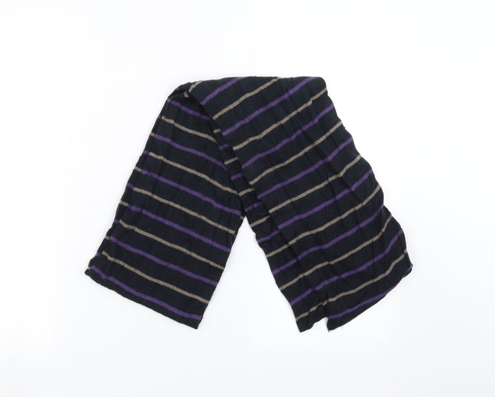 Preworn Womens Black Striped   Scarf