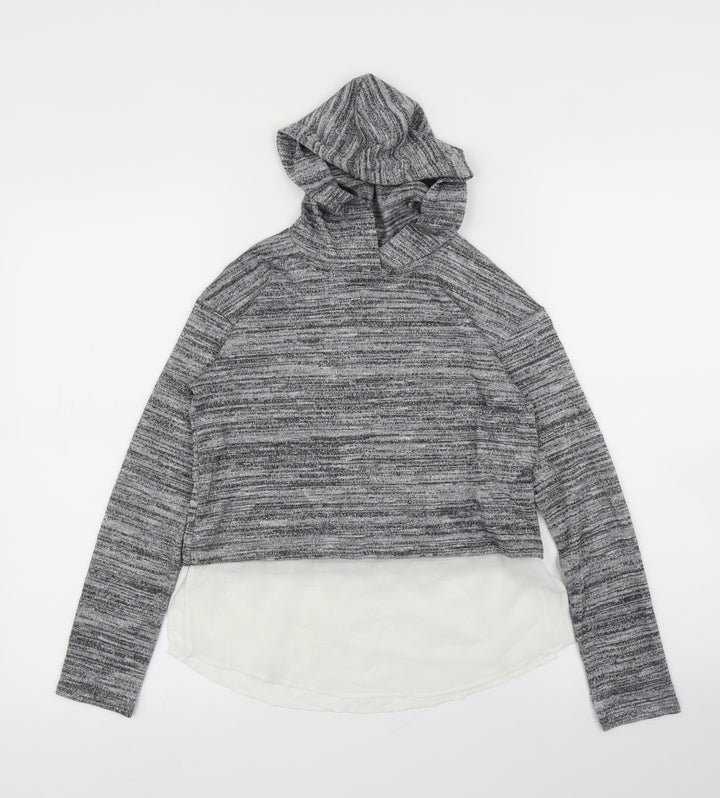 H&M Girls Grey Basic Blouse Size 11 Years